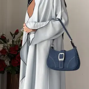 Textured Scallop Coat - Sky
